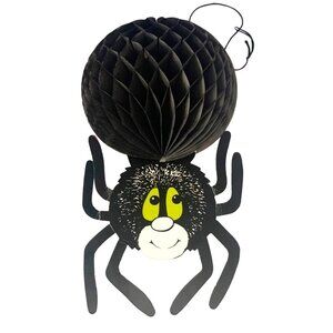 Vintage Spider Halloween Decor Tissue Honeycomb Hanging or Table Top (2-Sided)
